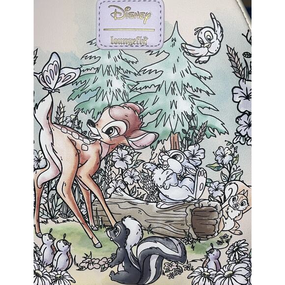 Loungefly Disney Bambi Thumper Flower Forest Friends Mini Backpack Bag NWT main image 7